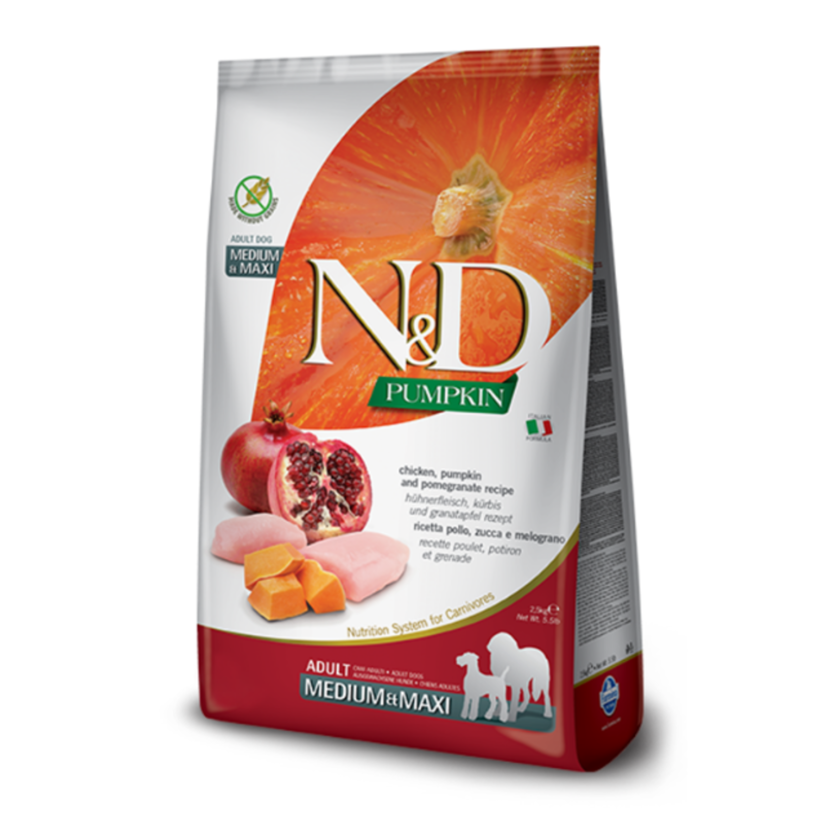 Farmina Farmina N&D Dog Pumpkin, Chicken & Pomegranate Med/Maxi 26.4#