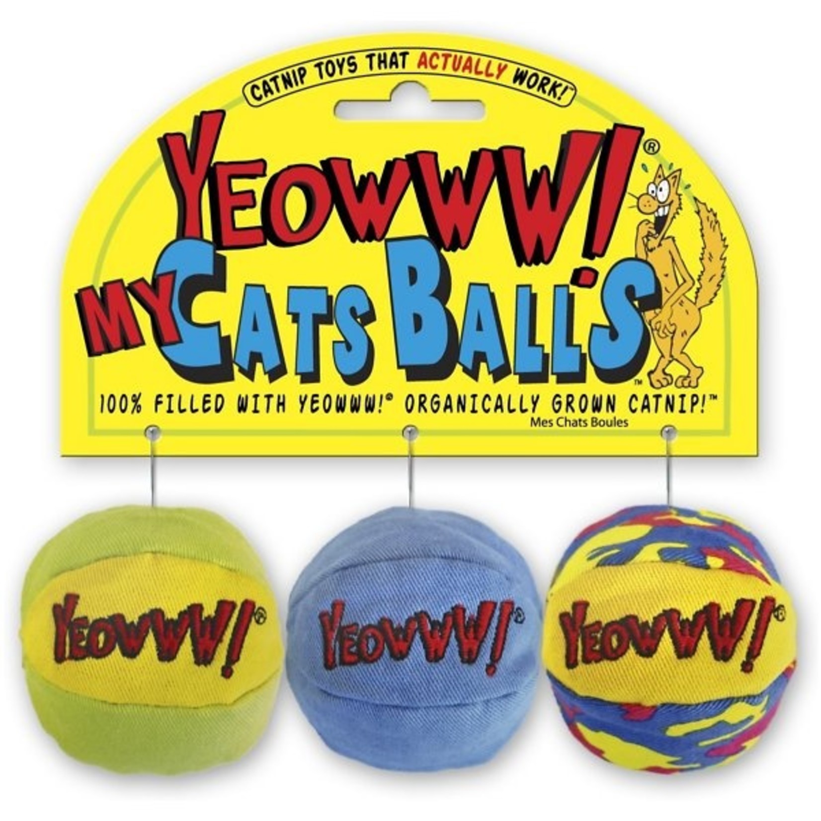 Yeowww! Yeowww! Catnip My Cat Balls 3-Pack