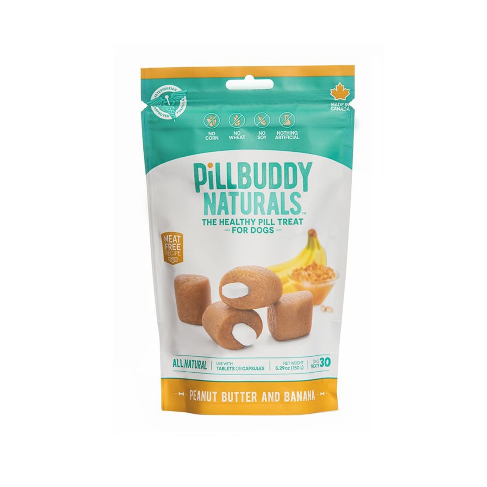 Pill Buddy Pill Buddy Natural Banana & Peanut Butter 30ct