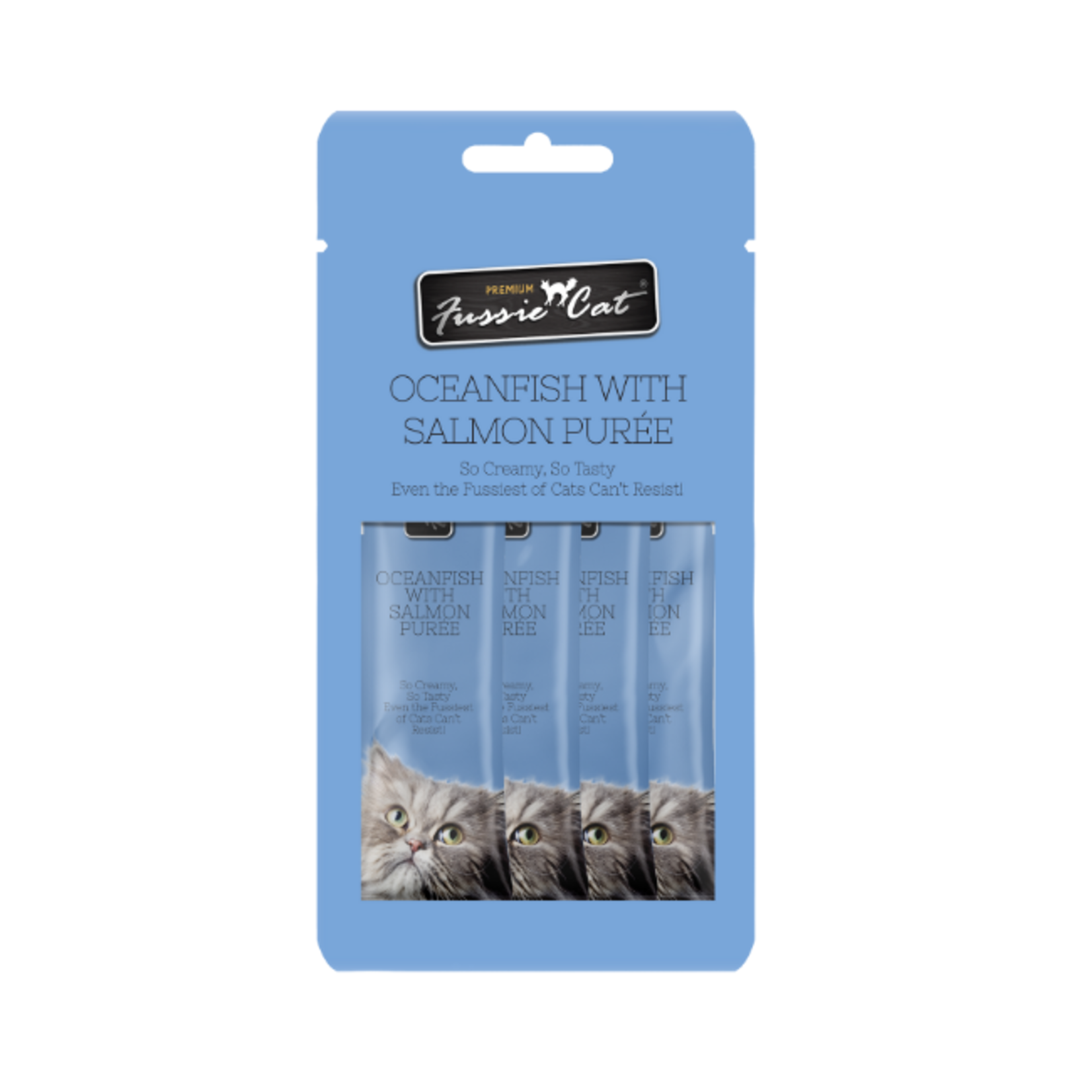 Fussie Cat Fussie Cat GF Puree Oceanfish & Salmon Treat 4-Pack