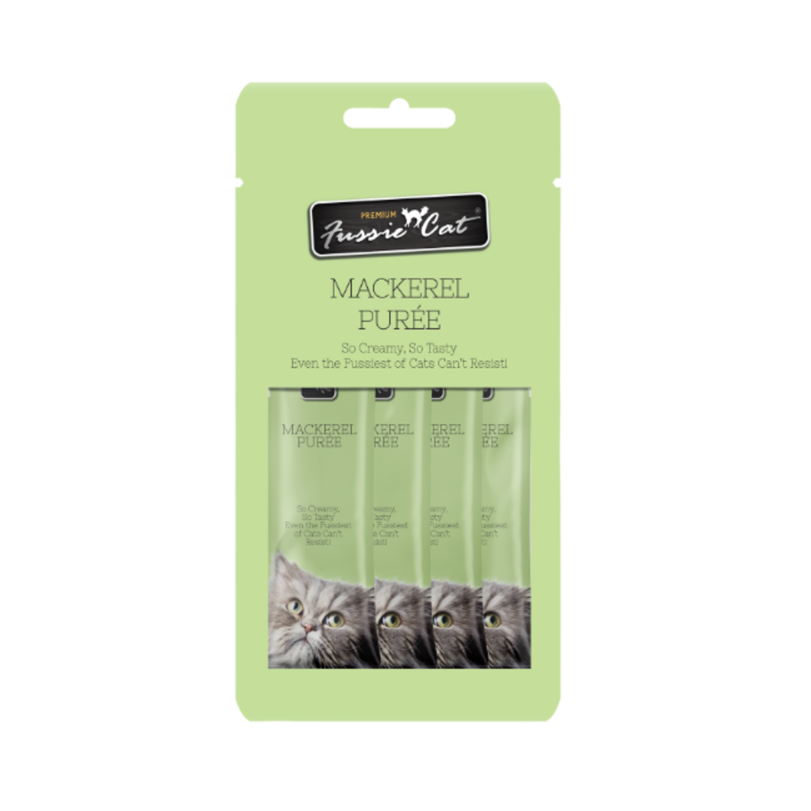 Fussie Cat Fussie Cat GF Puree Mackerel Treat 4-Pack