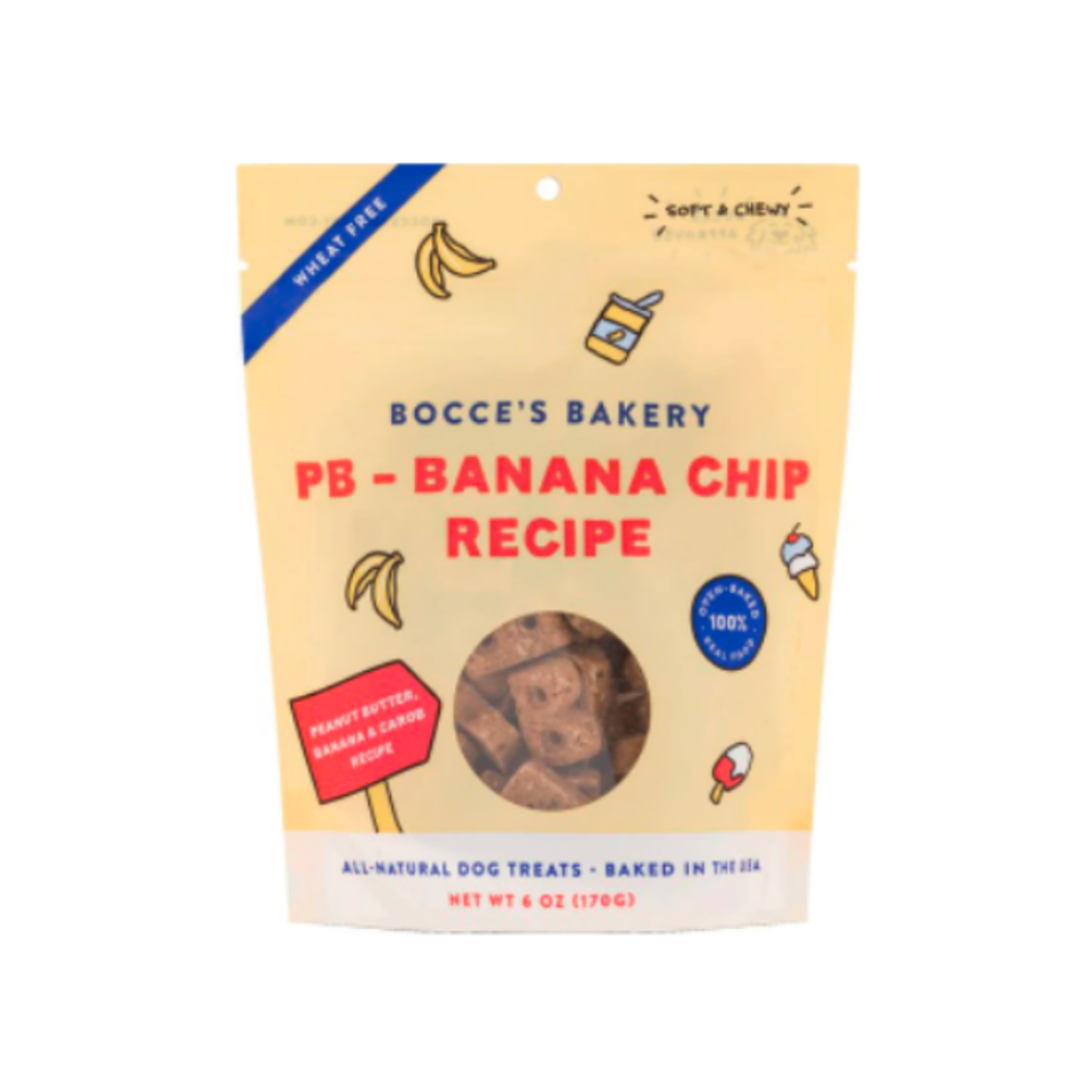 Bocce's Bakery Bocce's Bakery Soft & Chewy PB Banana Chip 6oz