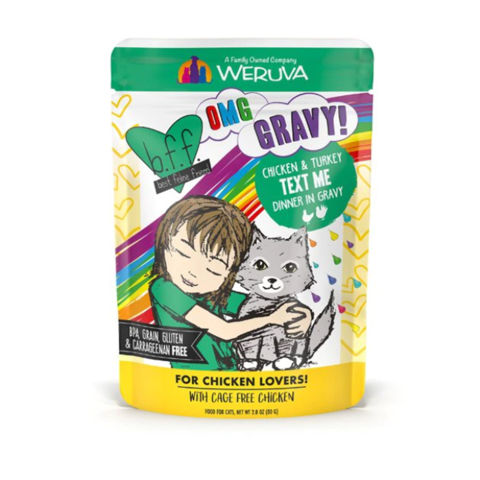 Weruva Weruva BFF OMG Text Me Chicken & Turkey Pouch 3oz