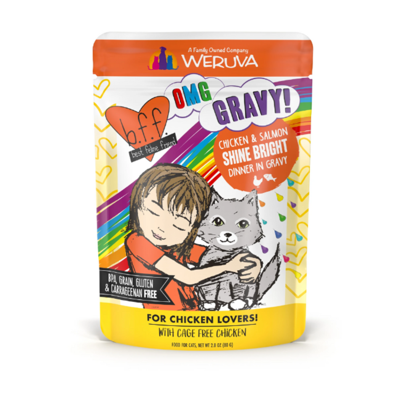 Weruva Weruva BFF OMG Shine Bright Chicken & Salmon Pouch 3oz