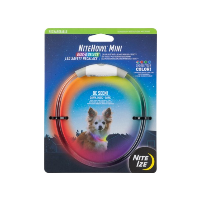 NiteIze NiteHowl Mini Rechargable LED Safety Necklace DiscO Bentley
