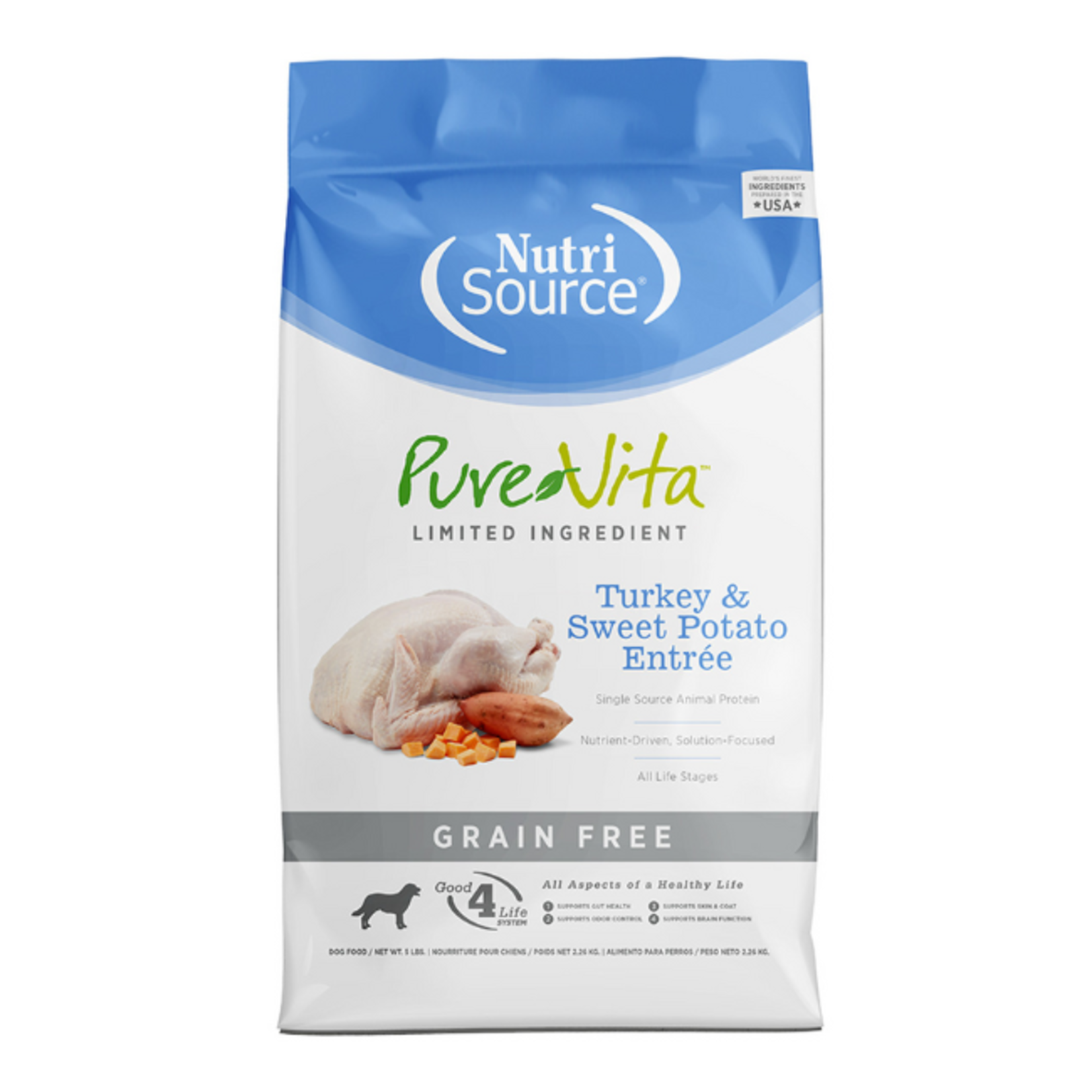 PureVita PureVita Dog Grain Free Turkey & Sweet Potato 5#