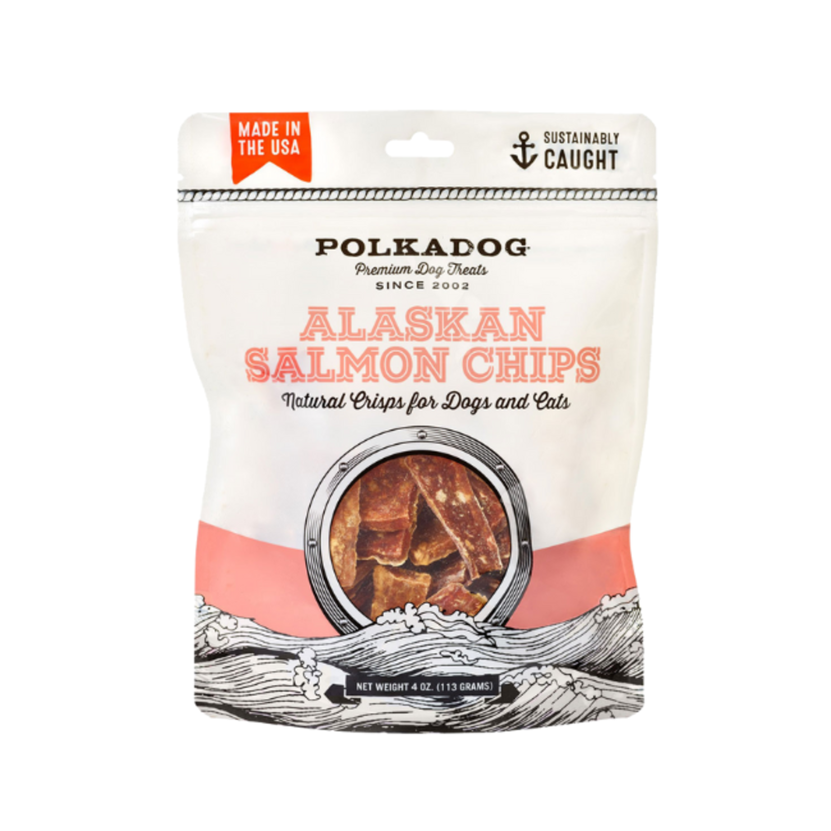 Polkadog Polkadog Alaskan Salmon Chips 4oz