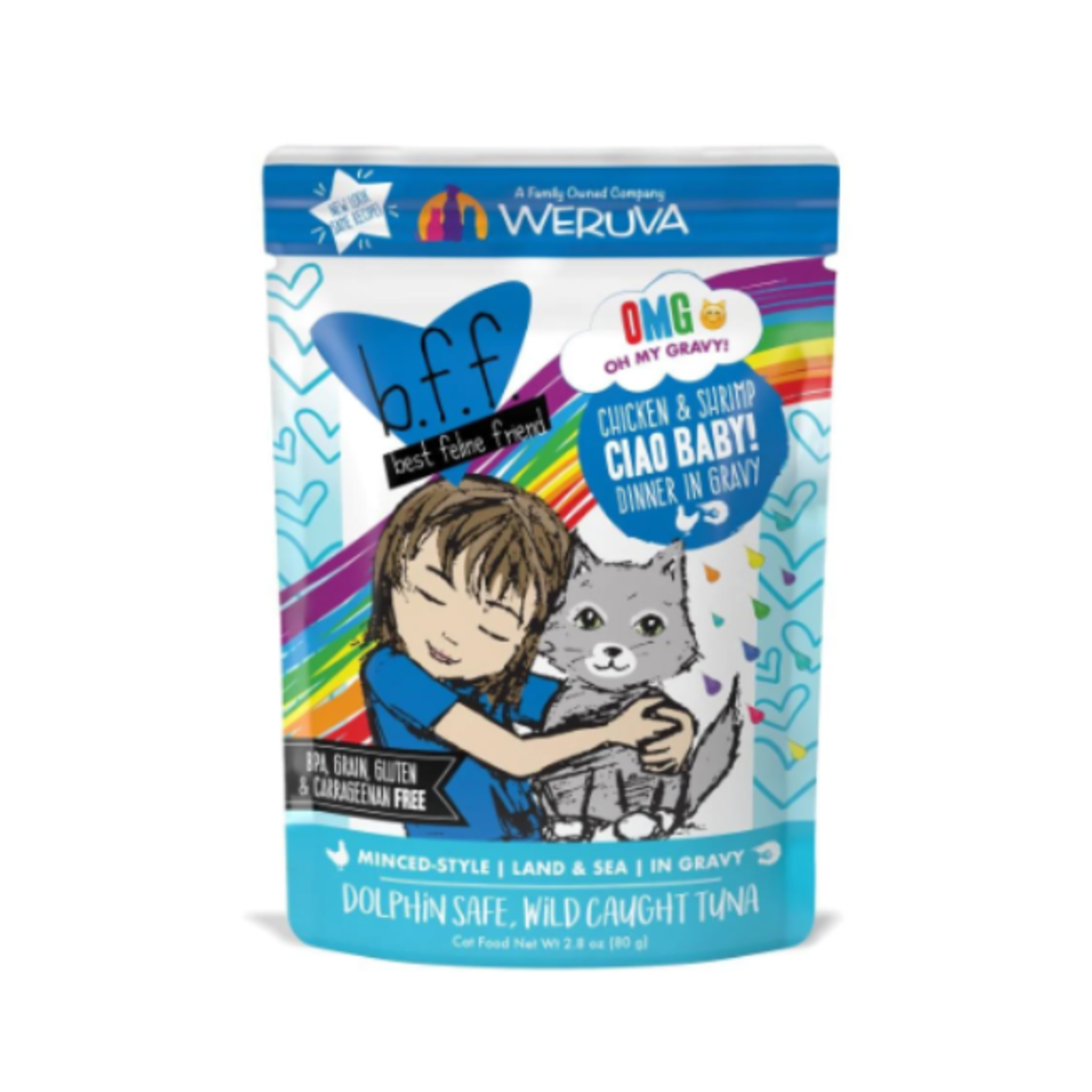 Weruva Weruva BFF Cat Chicken & Shrimp Ciao Baby Pouch 2.8oz