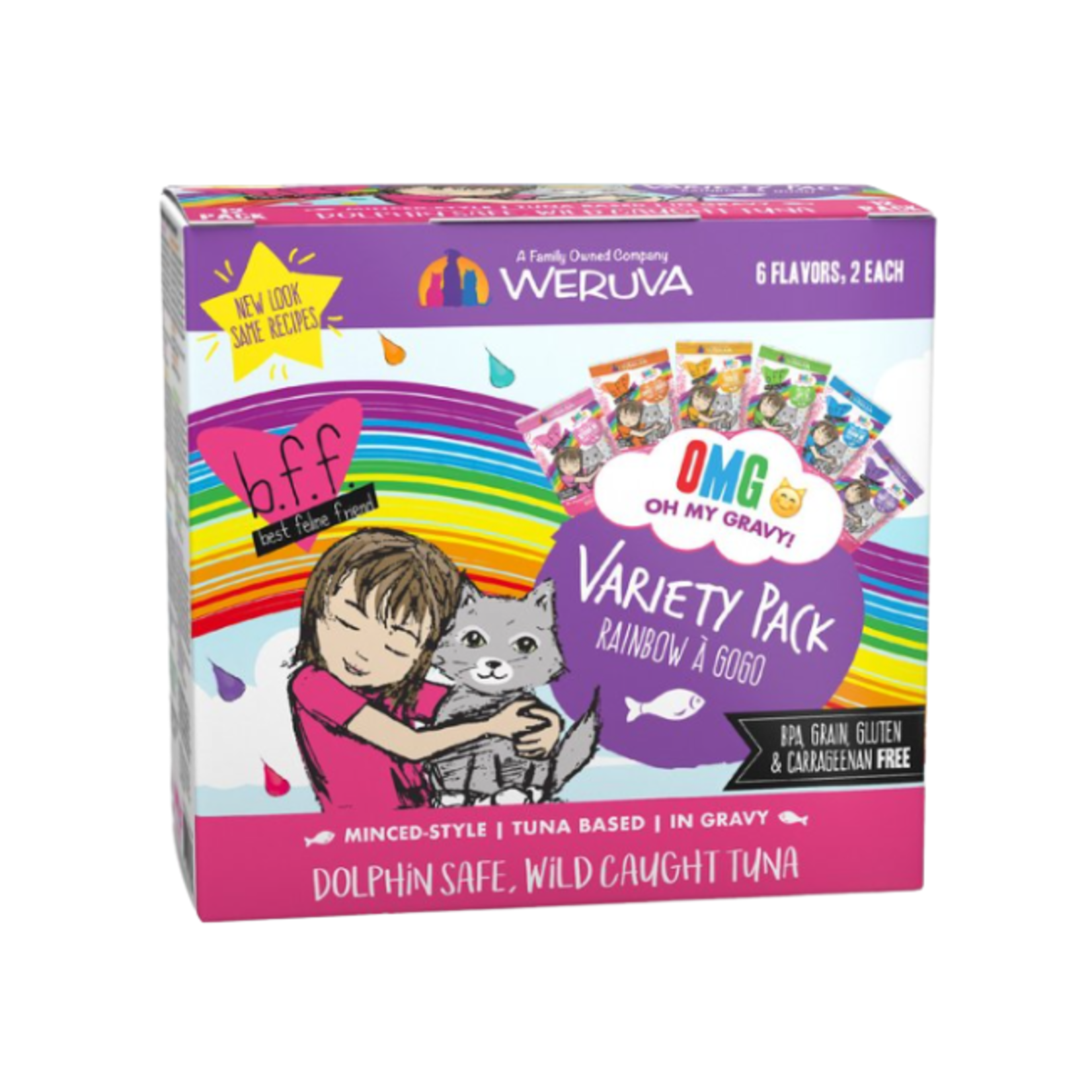 Weruva Weruva BFF Cat Rainbow Variety Pack Pouch 3oz 12ct