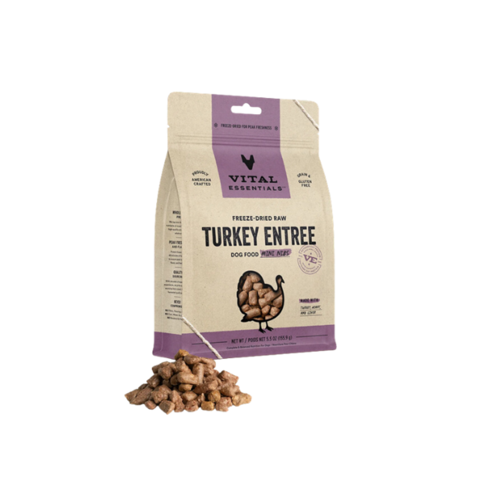 Vital Essentials Vital Essentials Dog FD Turkey Mini Nibs 14oz