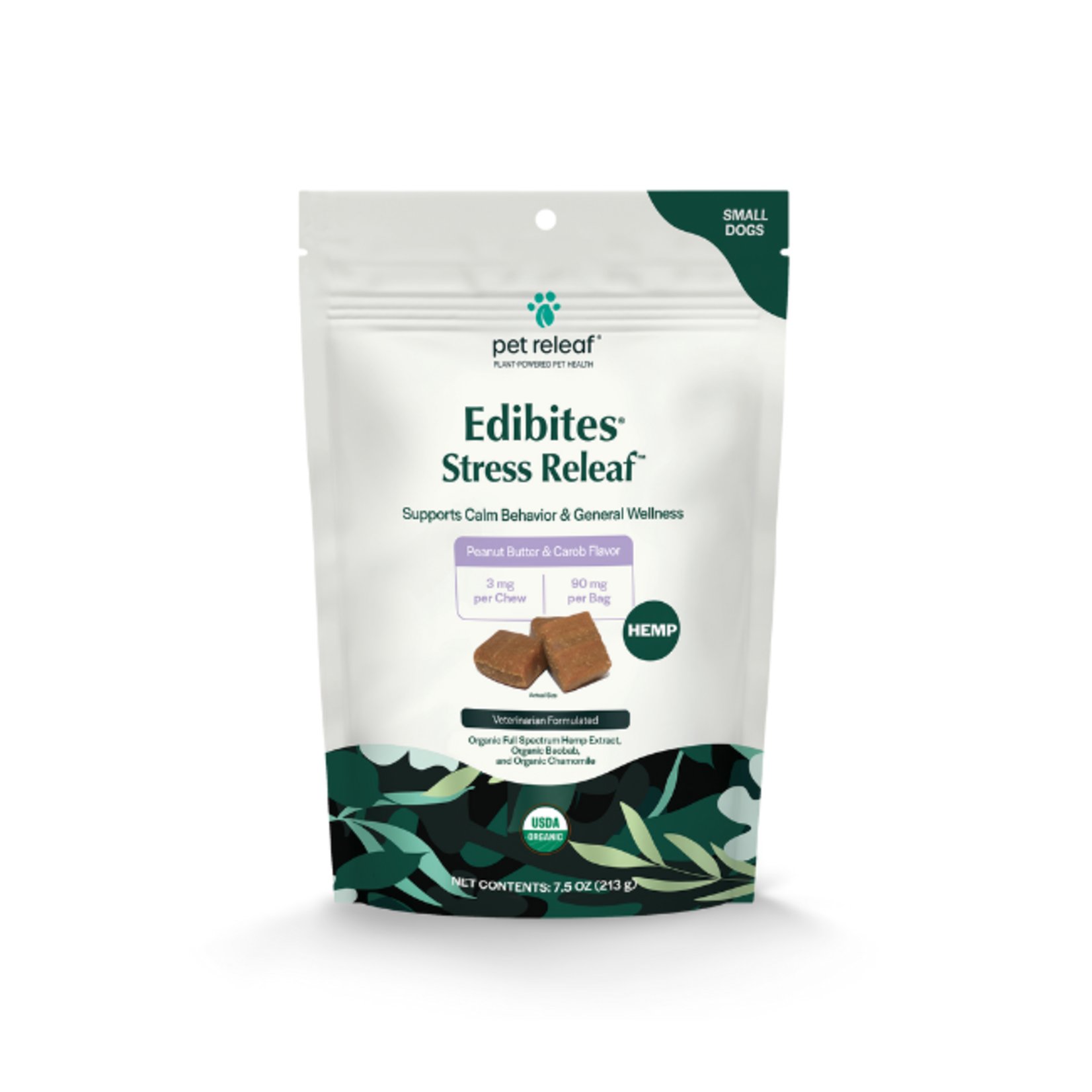 Pet Releaf Pet Releaf Edibites Stress Releaf Peanut Butter & Carob 7.5oz