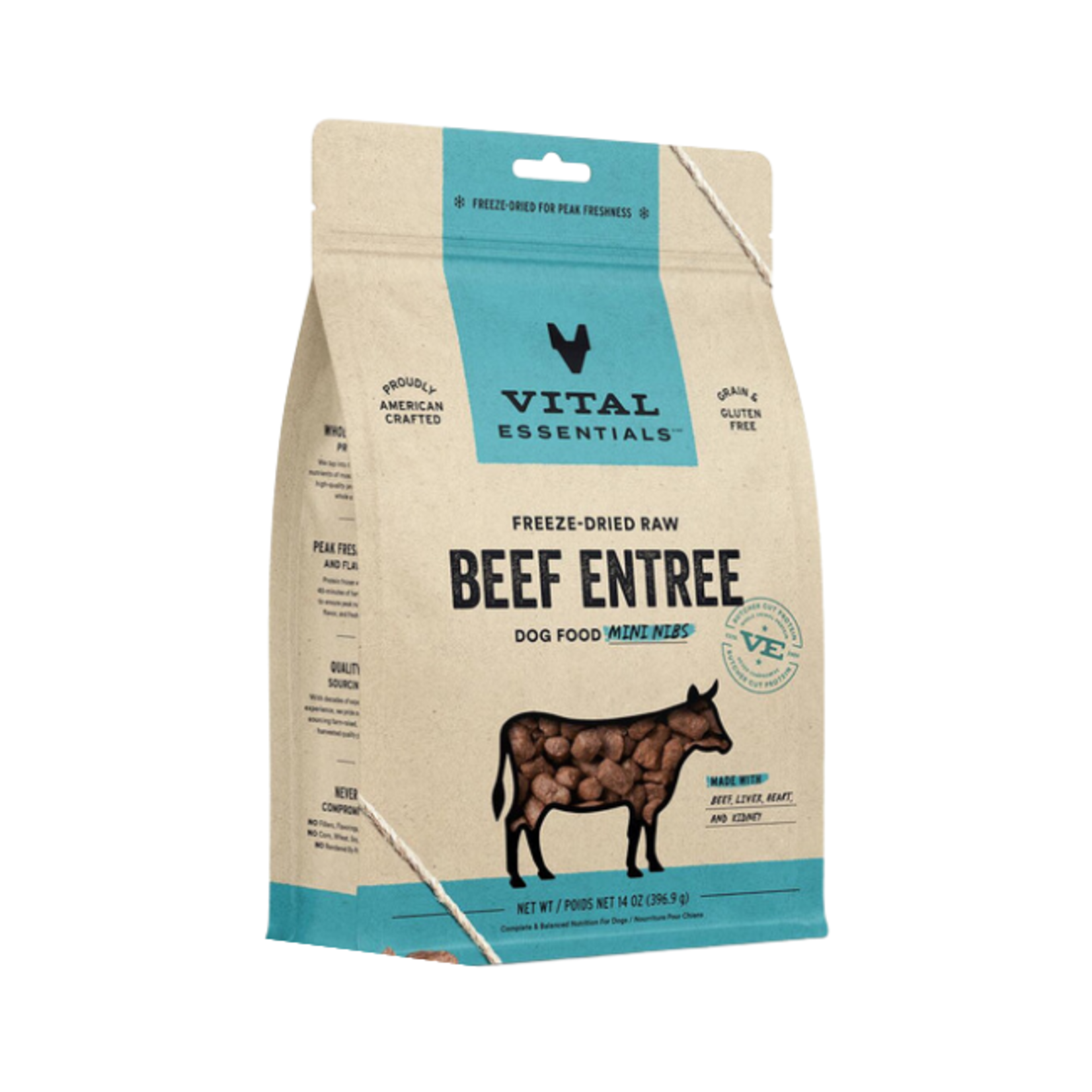 Vital Essentials Vital Essentials Dog FD Beef Mini Nibs 14oz