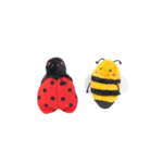 Zippy Paws ZippyClaws Ladybug & Bee 2-pack