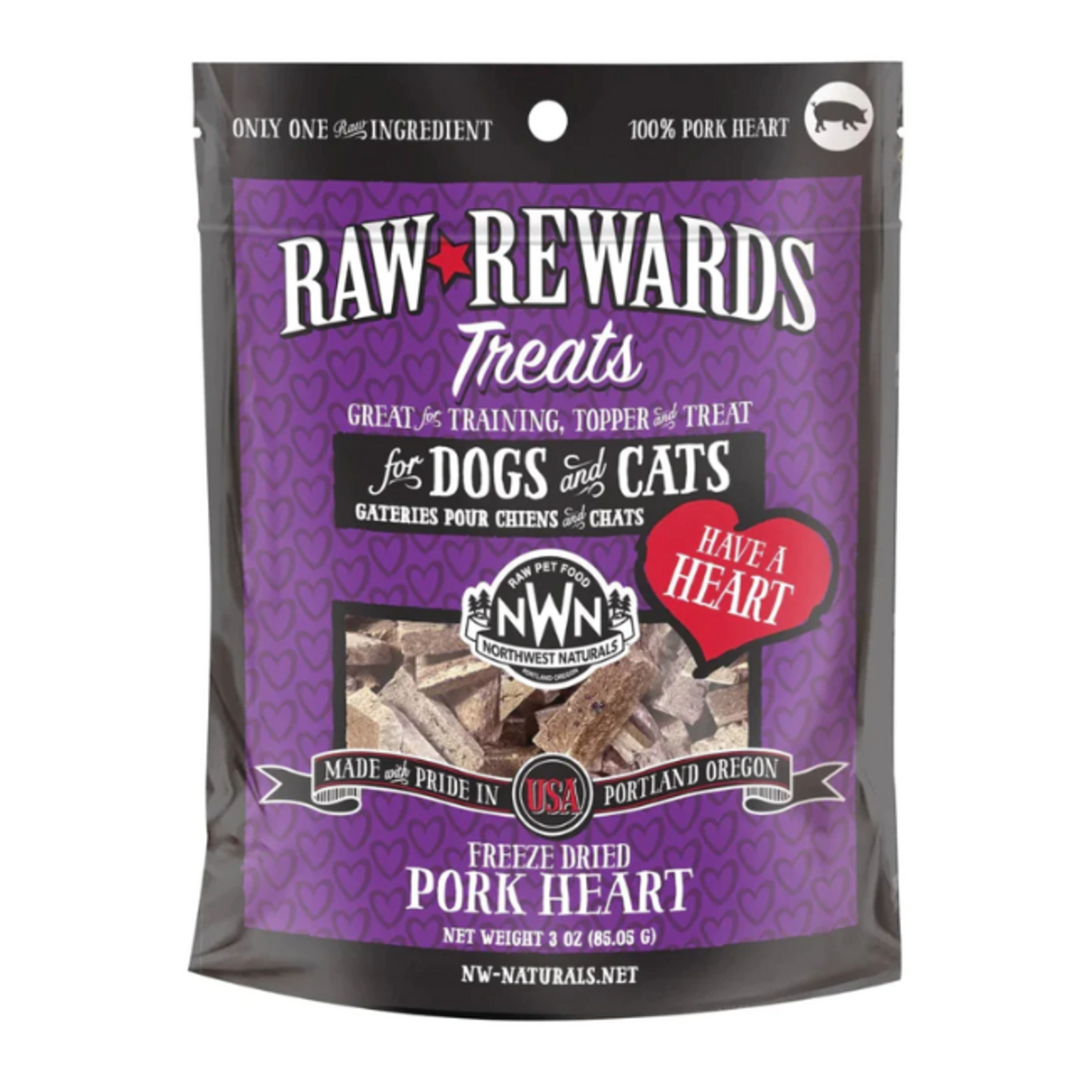Northwest Naturals Northwest Naturals FD Raw Rewards Pork Heart 3oz