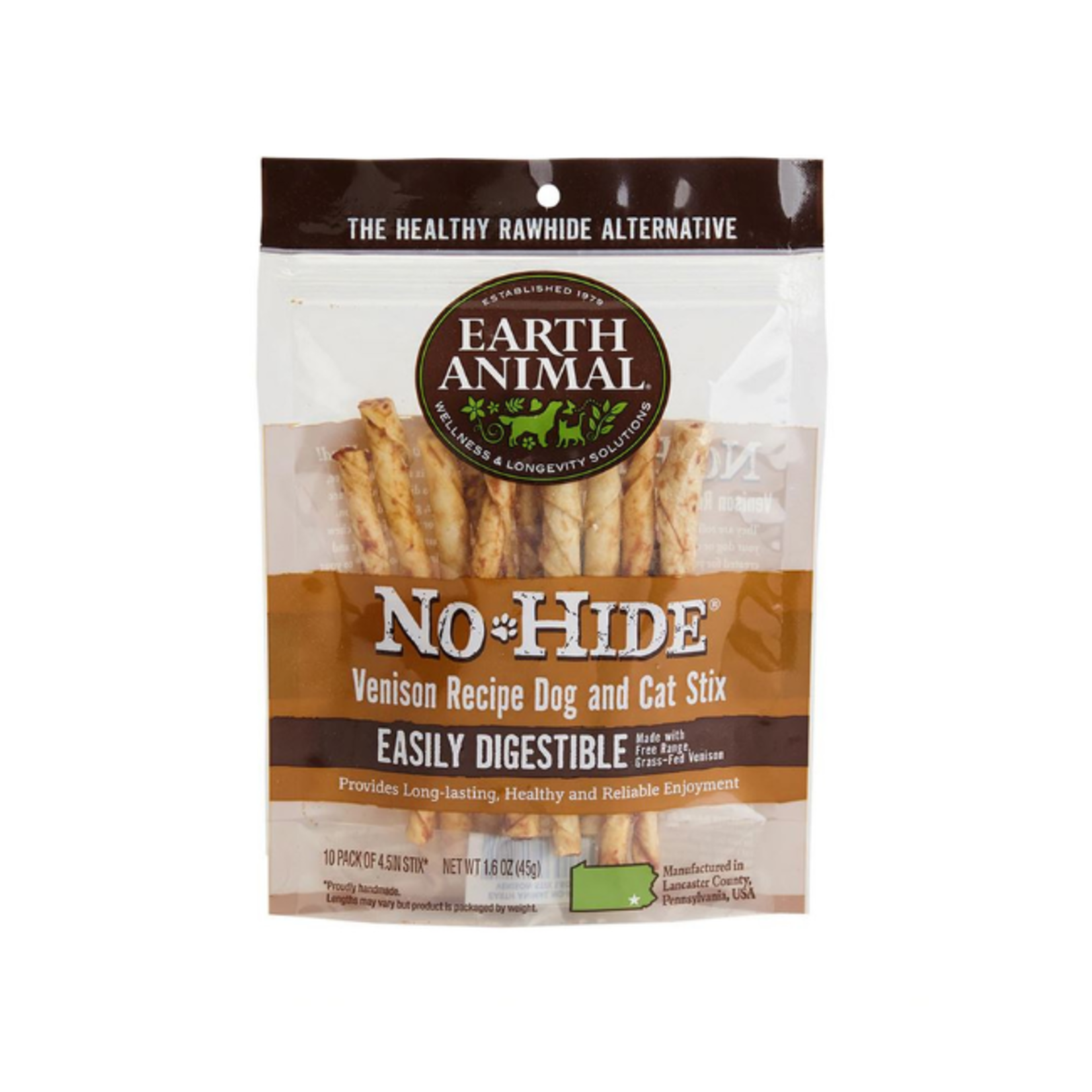 Earth Animal Earth Animal No-Hide Venison Stix 10-Pack
