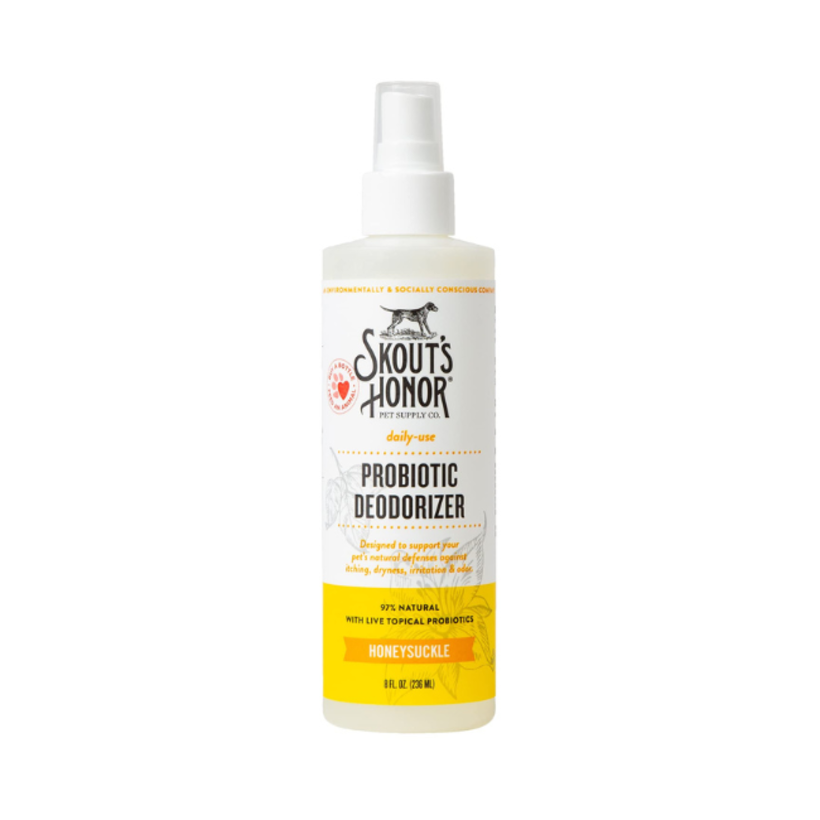 Skout's Honor Skout's Honor Probiotic Deodorizer Spray Honeysuckle 8z
