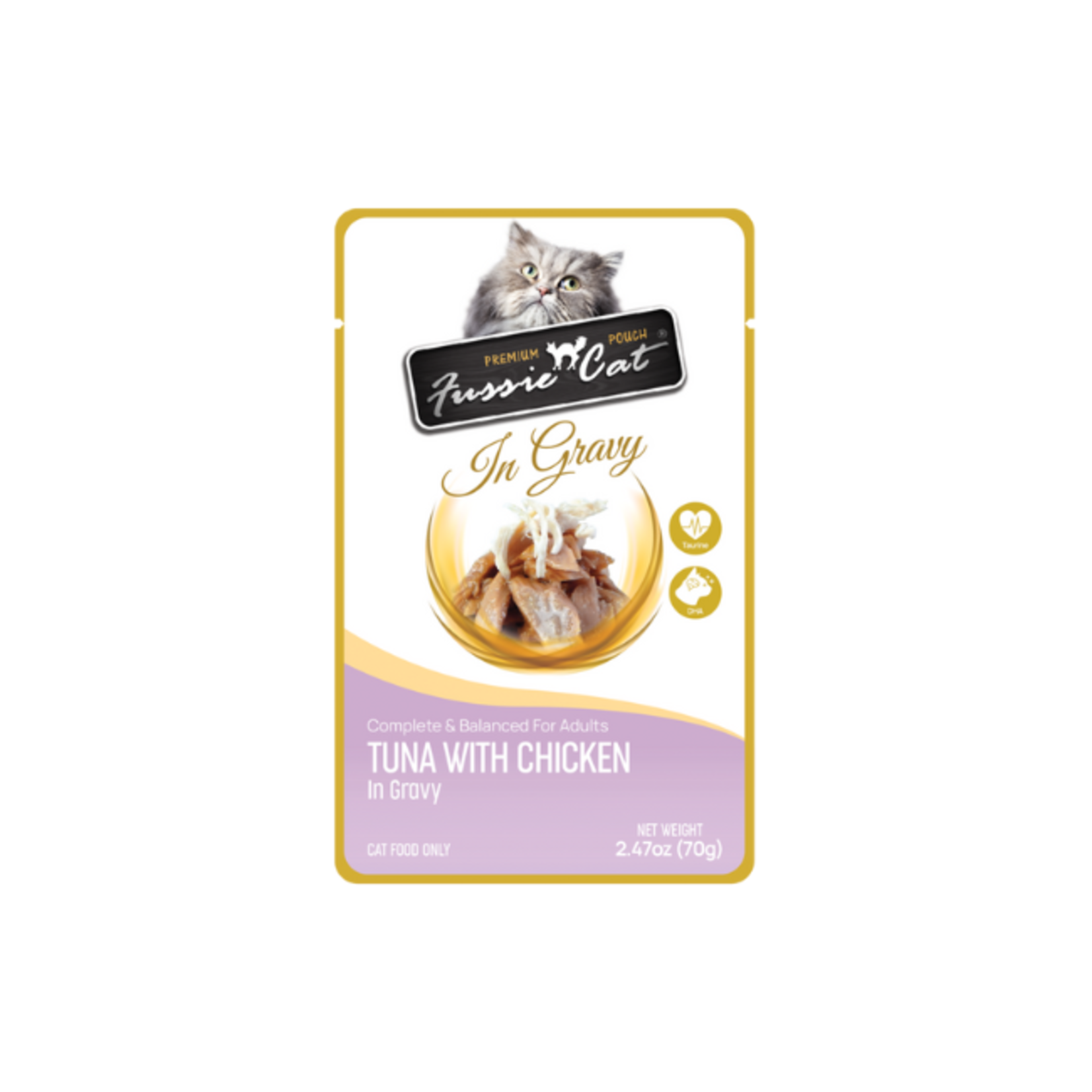 Fussie Cat Fussie Cat Pouch Tuna & Chicken in Gravy 2.47oz