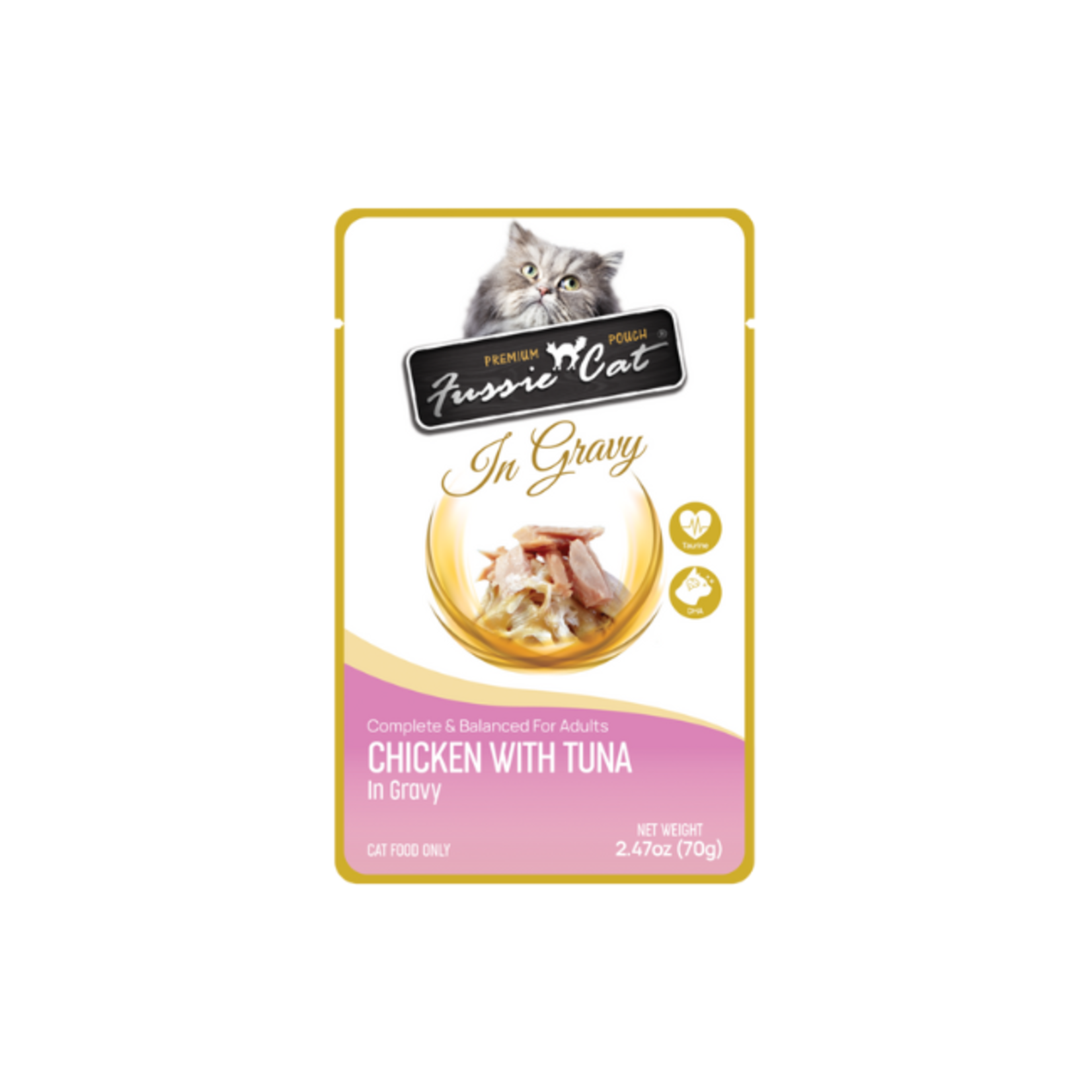 Fussie Cat Fussie Cat Pouch Chicken & Tuna in Gravy 2.47oz