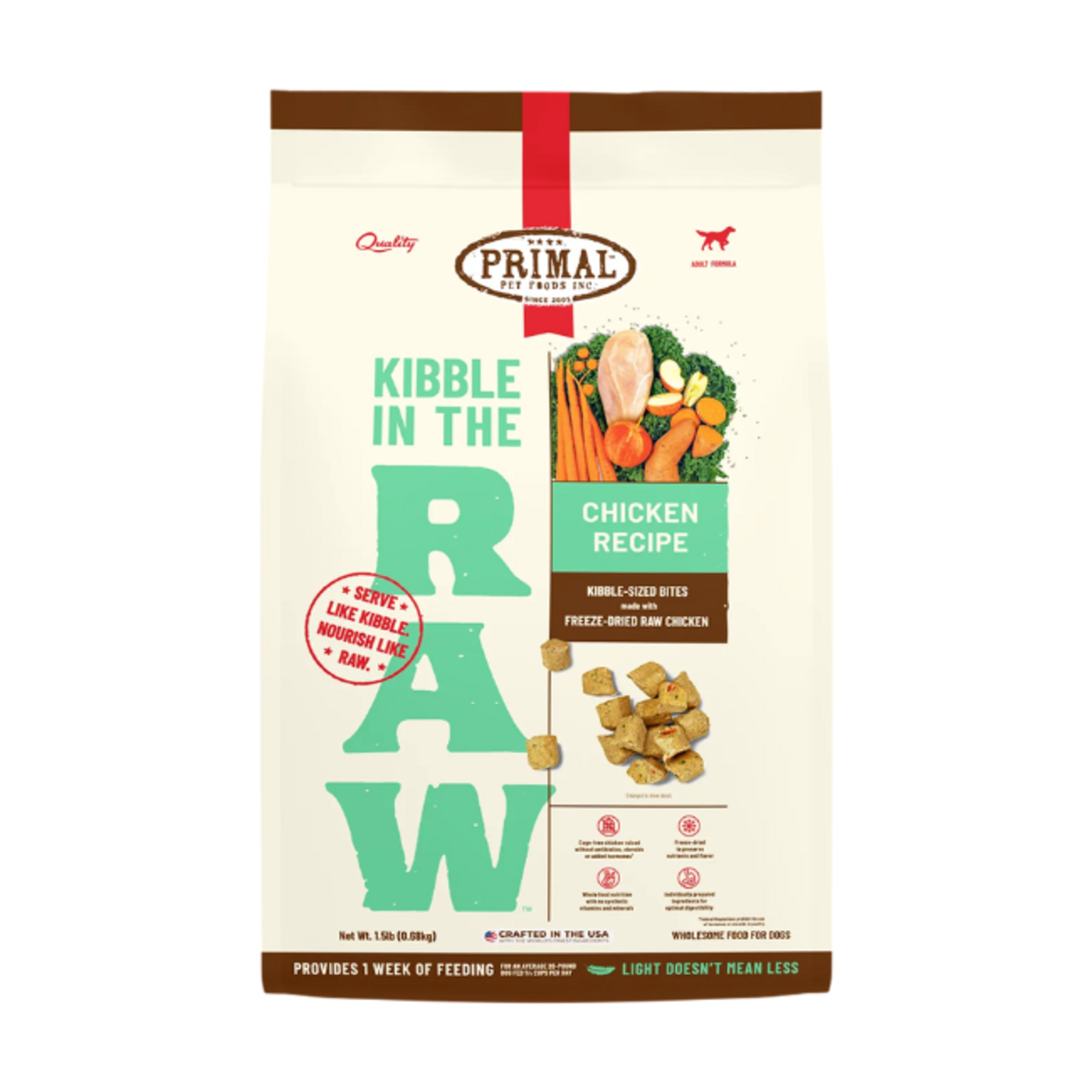 Primal Primal Kibble in the Raw Chicken 1.5#