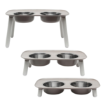 Messy Mutts Messy Mutts Elevated Feeder Gray