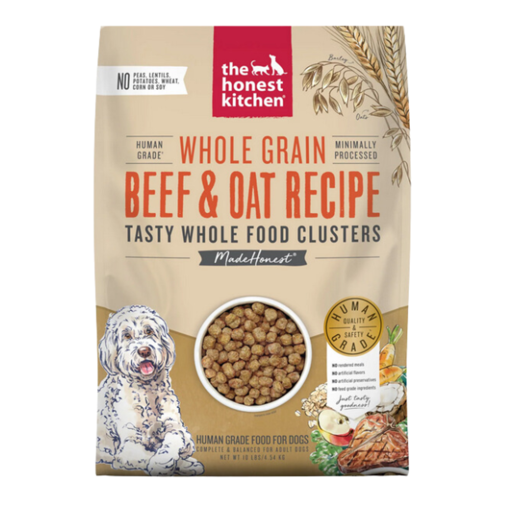 The Honest Kitchen The Honest Kitchen Dog Clusters Whole Grain Beef & Oat 10#