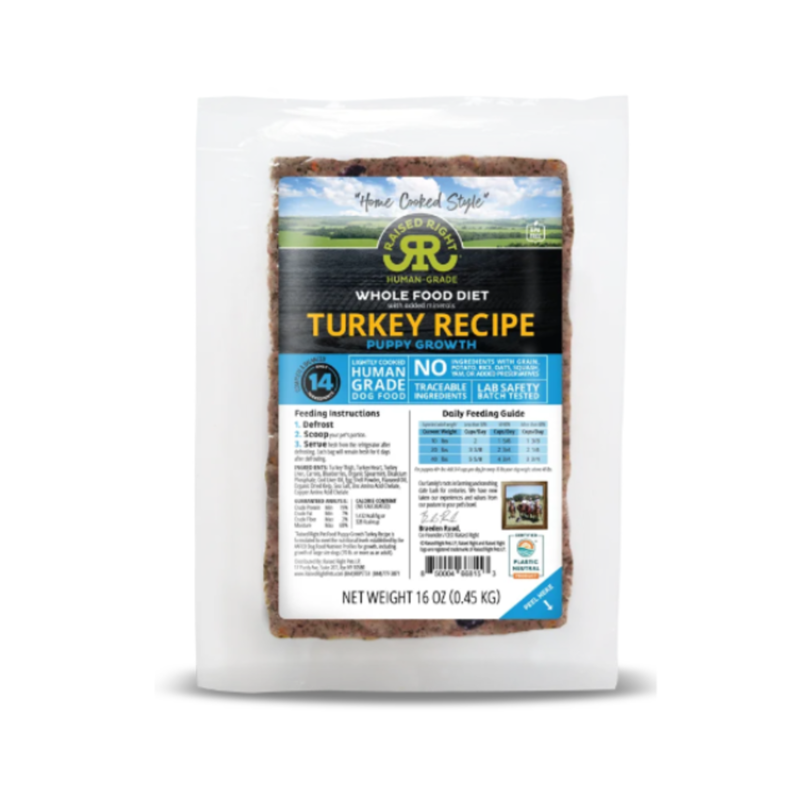 Raised Right Raised Right Gently Cooked Puppy Turkey 1#