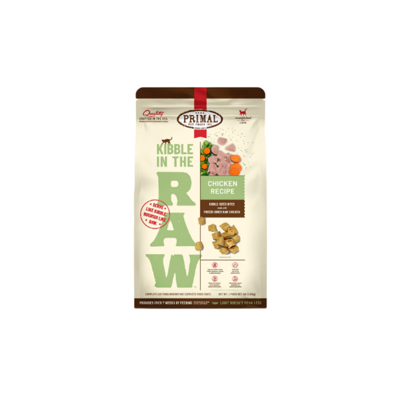 Primal Primal Cat Kibble in the Raw Chicken 1.5#