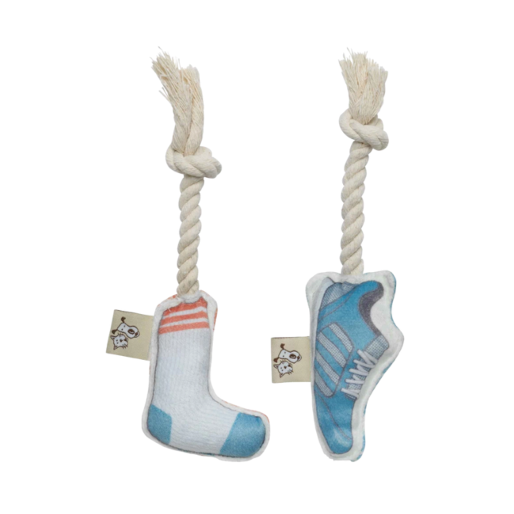 Ore Originals Ore Originals Mini Shoe & Sock Dog Toy 2-pack