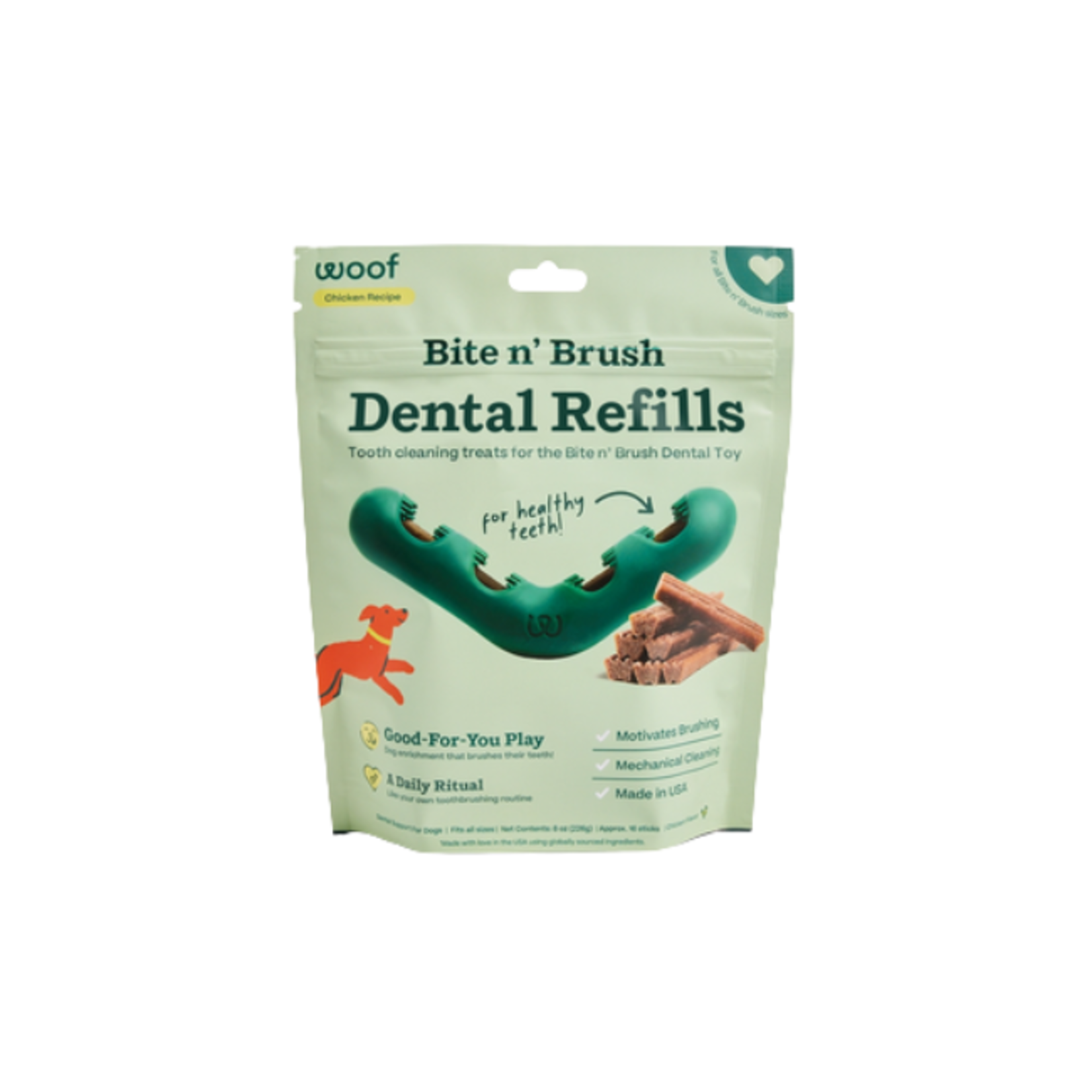 Woof Pet Woof Bite n' Brush Refill Pack 8oz