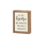 Primitives By Kathy PBK Mini Box Sign - Narrate Dog's Thoughts