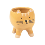 Primitives By Kathy Tabby Cat Ceramic Planter