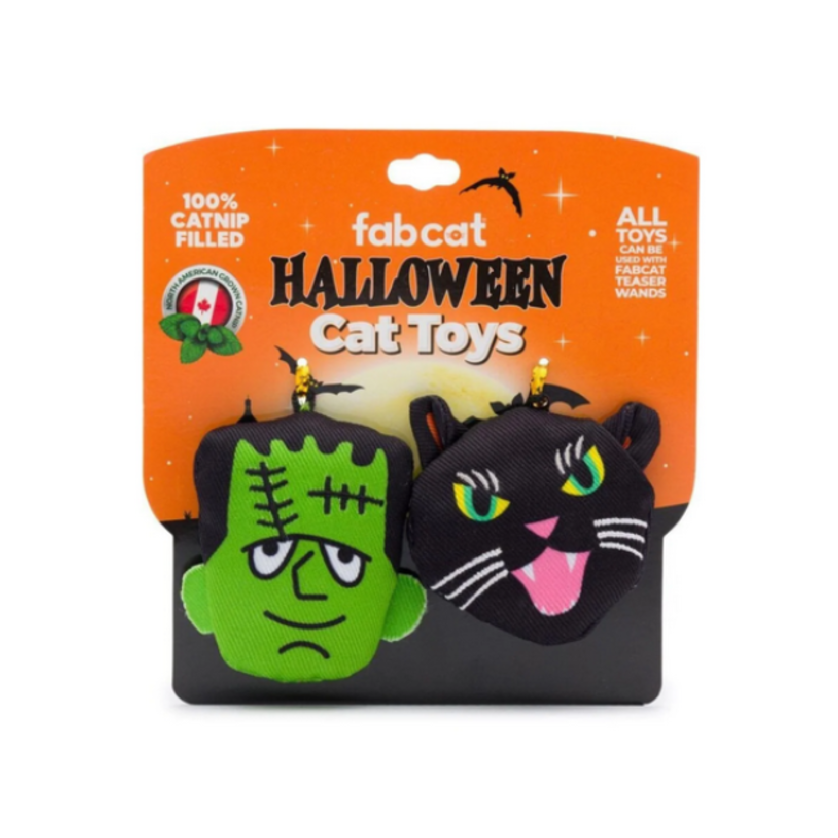 Fab Dog Fabcat Halloween Frankenstein Cat Toys 2-pack