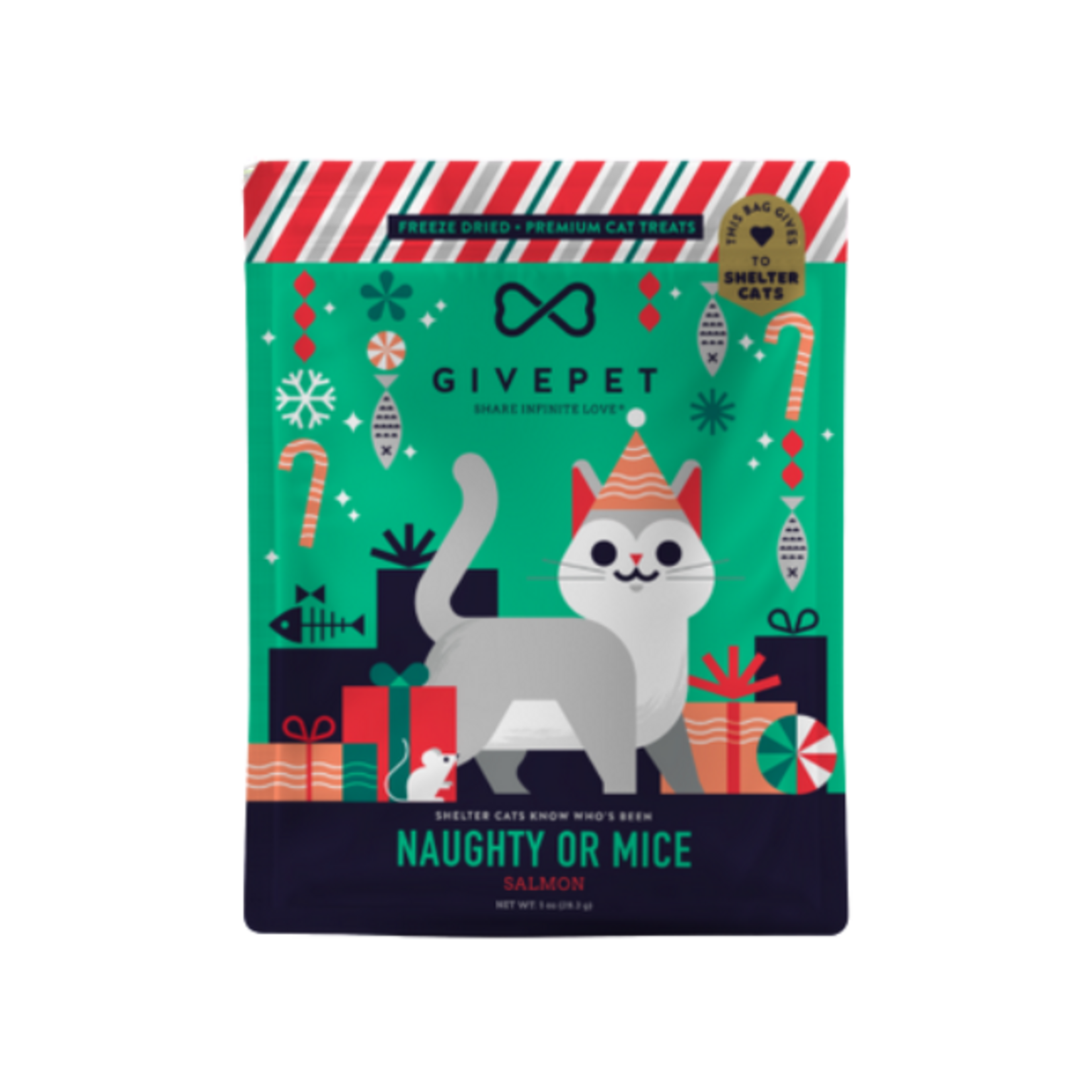 GivePet Givepet Cat Holiday Naughty or Mice 6oz