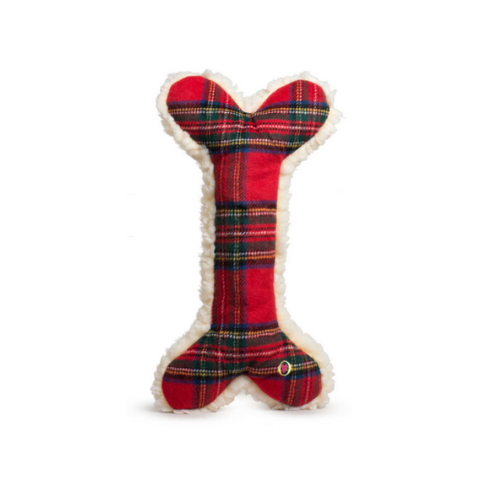 Huggle Hounds Huggle Hounds Fleece Christmas Tartan Bone 12"
