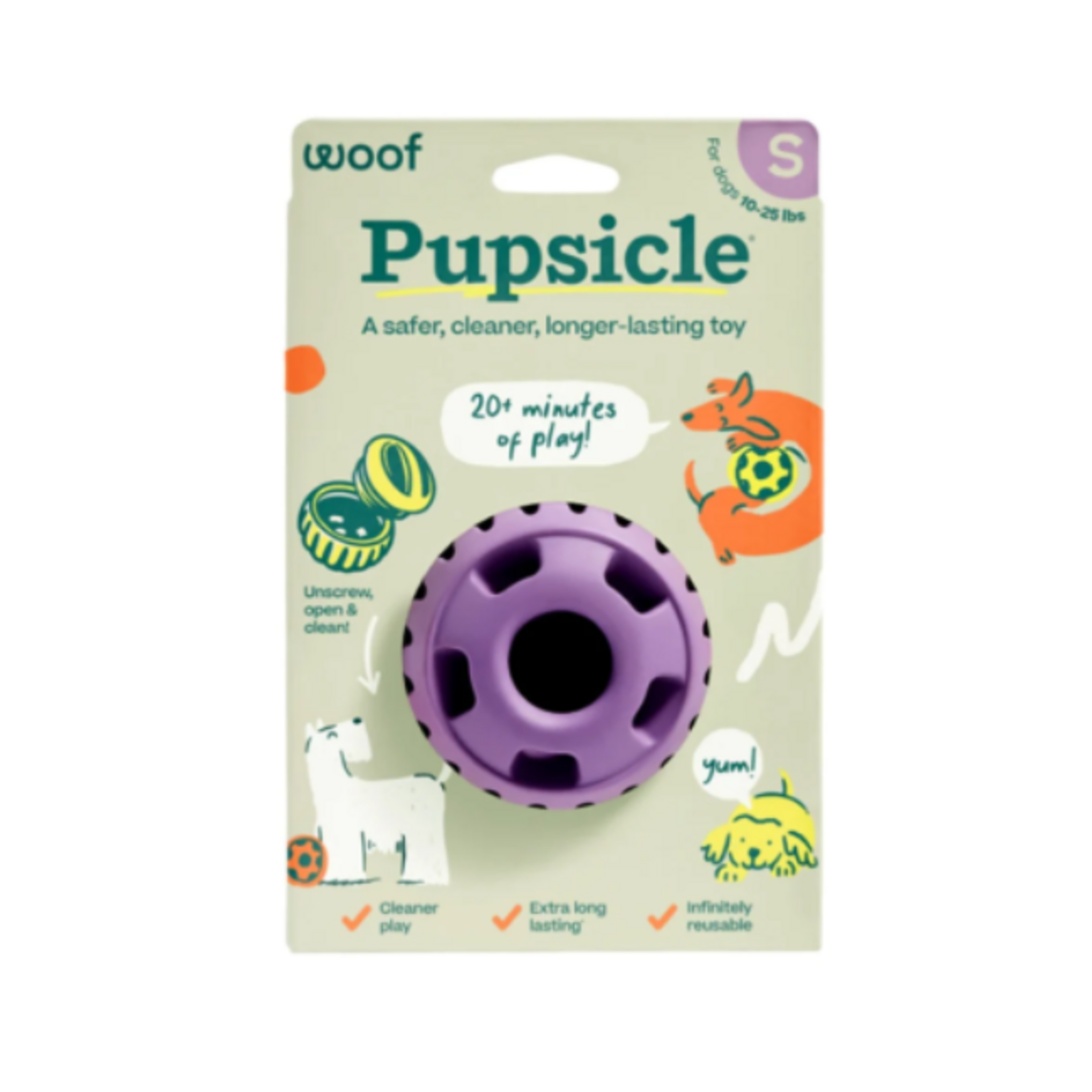 Woof Pet Woof Pet Pupsicle Toy Purple Small