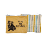 Primitives By Kathy Love My Bulldog Zipper Pouch
