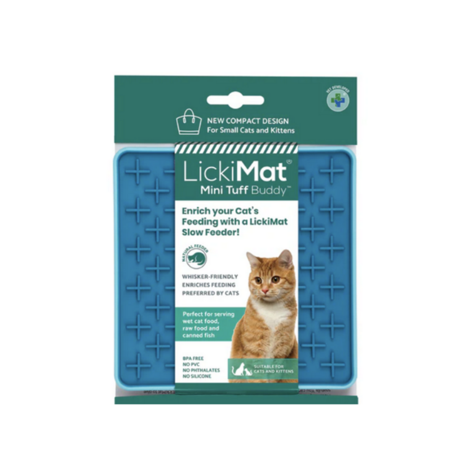 LickiMat LickiMat Cat Tuff Buddy Mat Mini Blue