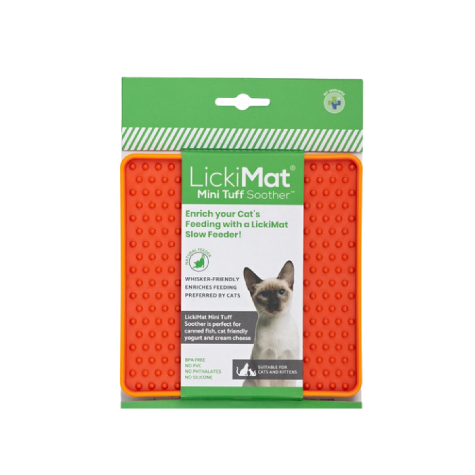 LickiMat LickiMat Cat Tuff Soother Mat Mini Orange