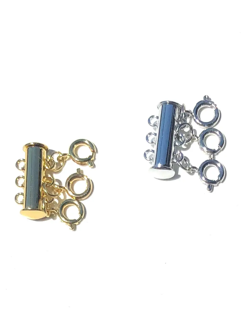 2 Pcs Layered Necklace Clasps,Sliver Magnetic Necklace Separator