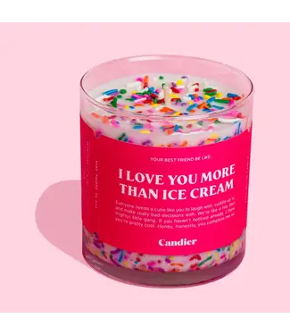 Love You More Than Ice Cream Candle