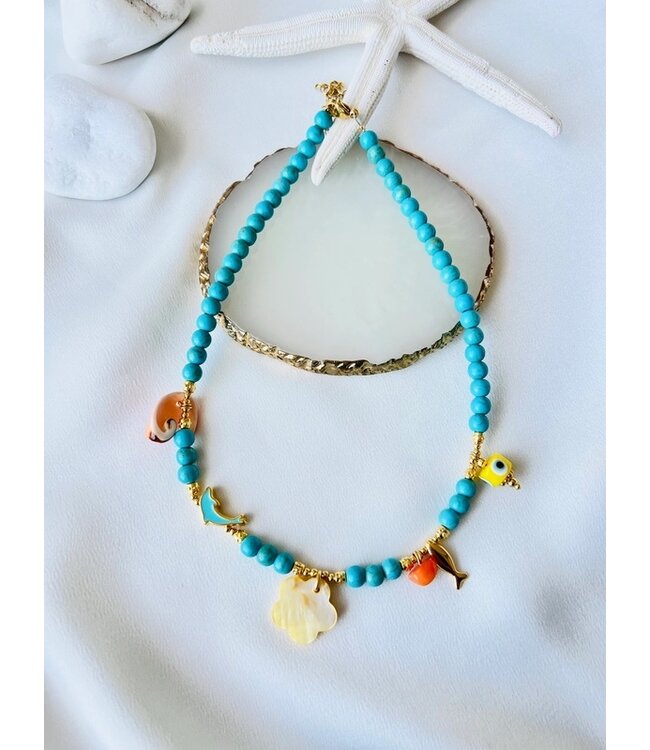 Semiprecious Beaded Summer Necklace