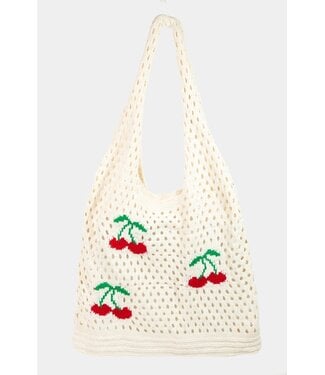 Cherry Knit Bag