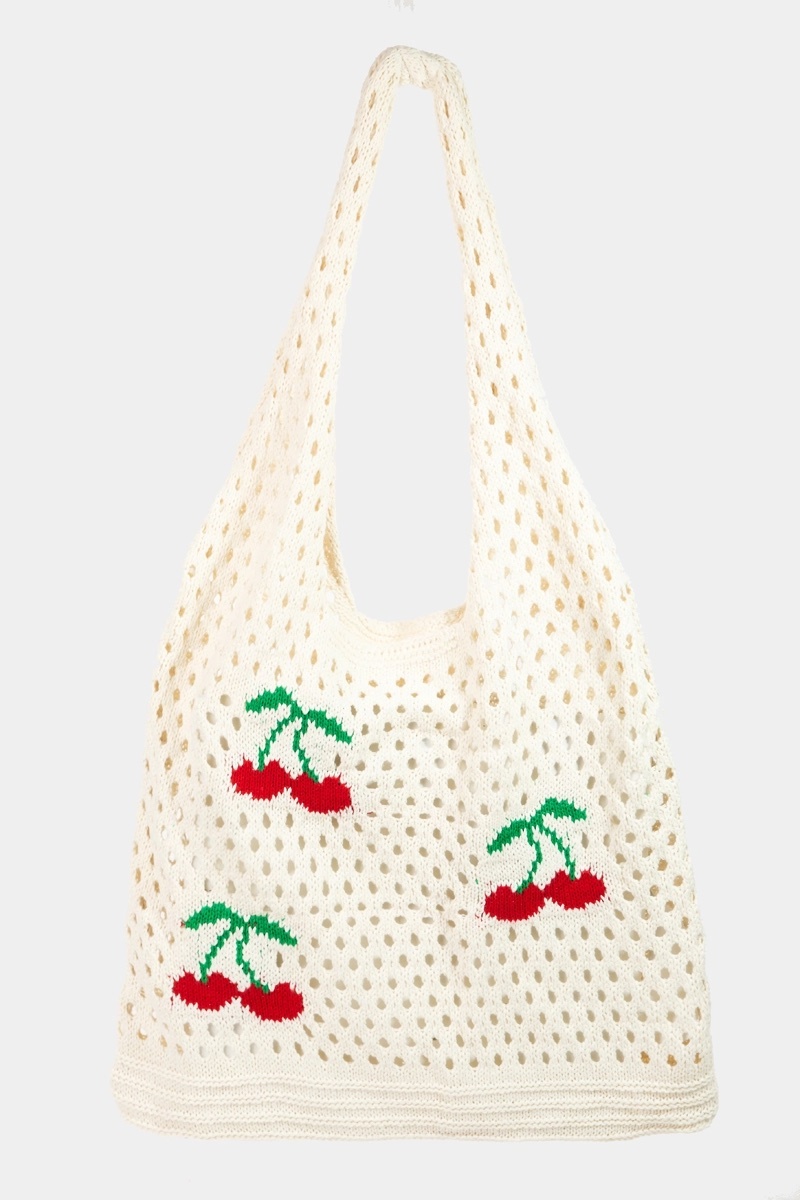 [ KIRSH ]★22FW★CHERRY HANDMADE KNIT BAG Cherry Knit Bag - Bohdii Boutique