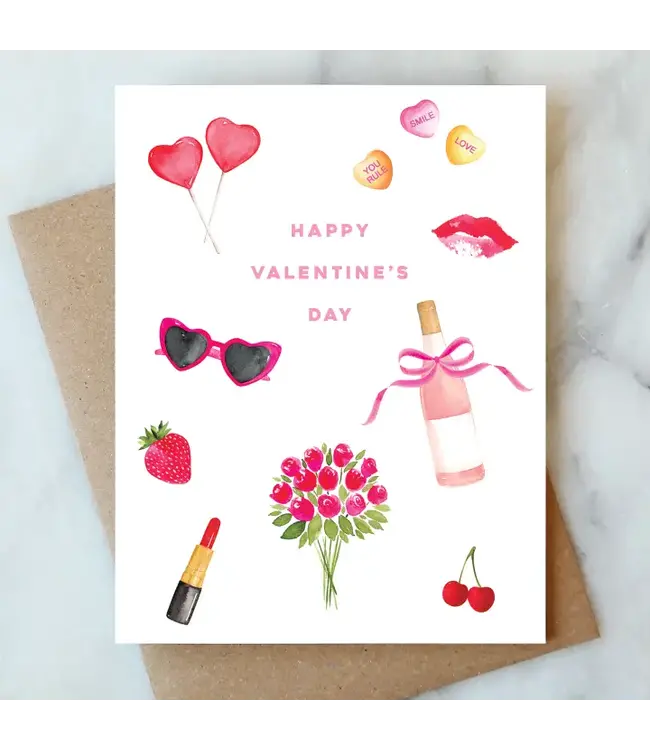 Girly Galentine's Card