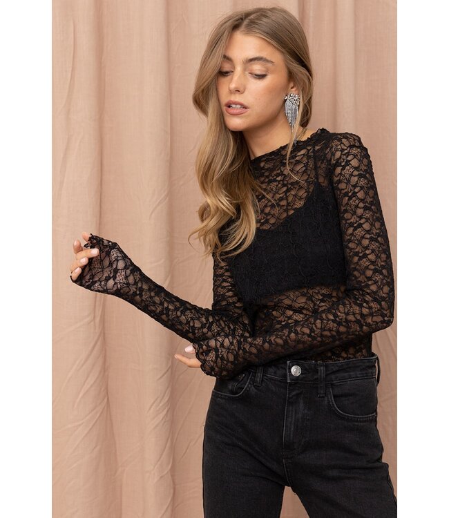 Keep You Waiting Lace Top