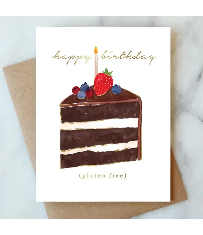 Gluten Free Cake Birthday Card