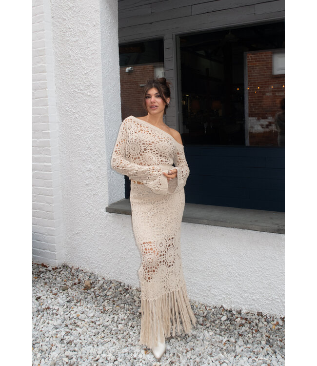 Get Away Crochet Midi Skirt