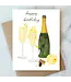 French 75 Champagne Birthday Card