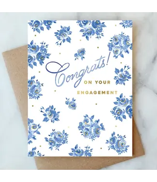 French Blue Engagement Card