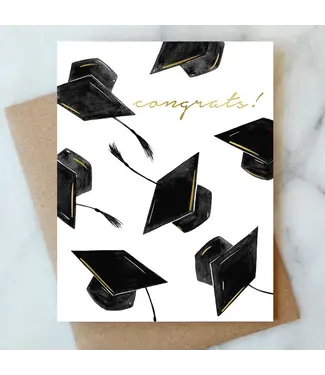 Grad Hats Congrats Card |